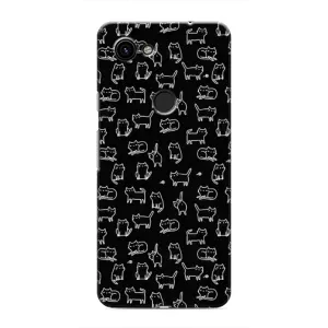 Чехол на тематику: Коты для Google Pixel 3 XL (Котики на черном)