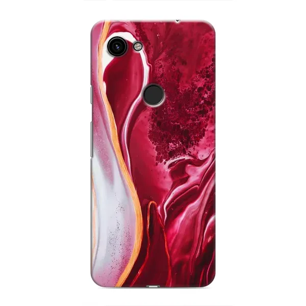 Чехол с рисунком «Красный мрамор» для Google Pixel 3 XL