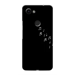 Чехол с картинками на черном фоне для Google Pixel 3 XL (Ноты)