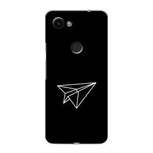 Чехол с картинками на черном фоне для Google Pixel 3 XL (Самолетик)