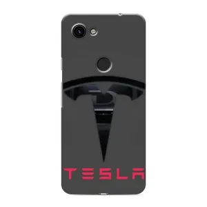 Силіконовий бампер з картинкою машини на Google Pixel 3 XL (Logo TESLA)