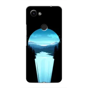 Летний Чехол на Google Pixel 3 XL (Синий Водопад)