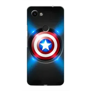 Чехол с Щитом Капитана Америки на Google Pixel 3 XL (Яркий Щит Капитана)