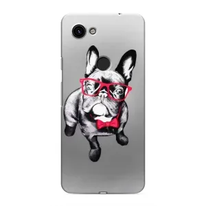 Чохол (ТПУ) Милі песики для Google Pixel 3a XL (Бульдог в окулярах)