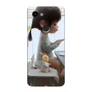 Девчачий Чехол для Google Pixel 3a XL (Девочка с игрушкой)