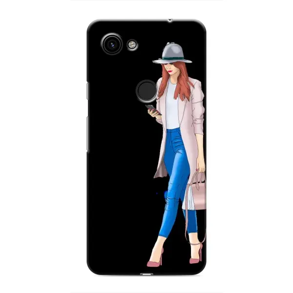 Чехол с рисунком «Девушка со смартфоном» для Google Pixel 3a XL