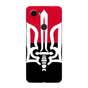 Чехлы УПА (Красно-Чёрный) на Google Pixel 3a XL (Герб Украины)