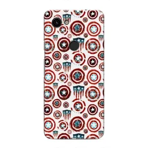 Чохол с Щітом Капітана Америки на Google Pixel 3a XL (Марвел щити)