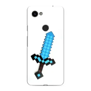 Чехлы для Google Pixel 3a XL (Персонажи Майн Крафт) (Меч)