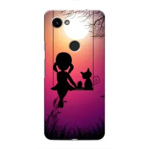 Девчачий Чехол для Google Pixel 3a XL (На качели)