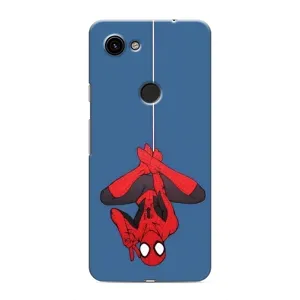 Чехол Супергерой Человека Паука на Google Pixel 3a XL (На паутине)