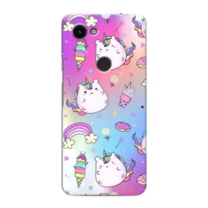 Чохол Unicorn на Google Pixel 3a XL (Веселка і Єдинорог)
