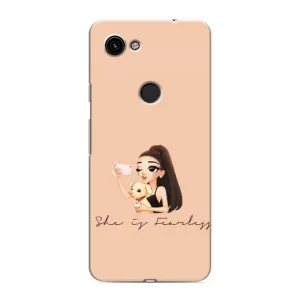 Силиконовый Чехол на Google Pixel 3a XL с картинкой Стильных Девушек (С собакой)