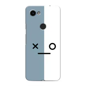 Силиконовые Чехлы (смешные стикеры) для Google Pixel 3a XL (Серо-белый)