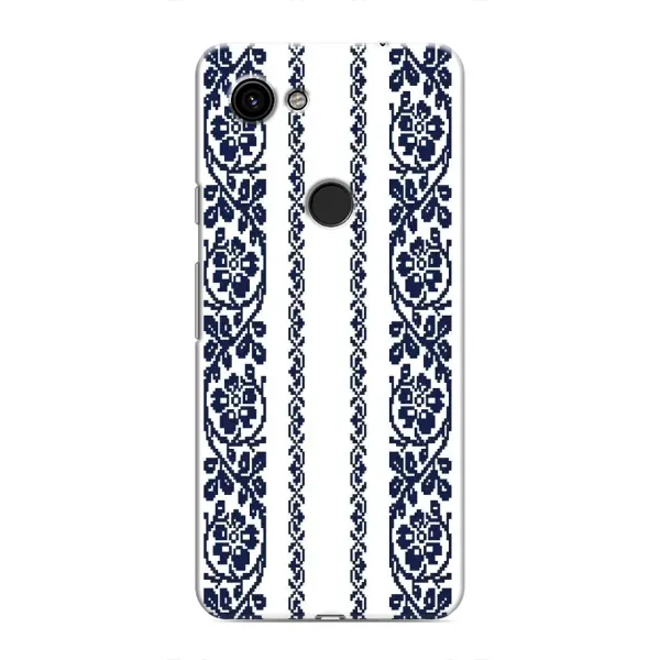 Чехол с рисунком «Синяя вышиванка» для Google Pixel 3a XL Чехол с рисунком «Синяя вышиванка» для Google Pixel 3a XL