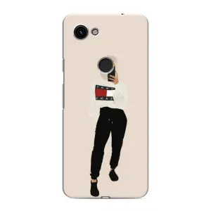 Силиконовый Чехол на Google Pixel 3a XL с картинкой Стильных Девушек (Стильная)