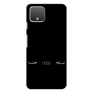 Силиконовый бампер с картинкой машины на Google Pixel 4 XL (Силует Audi)