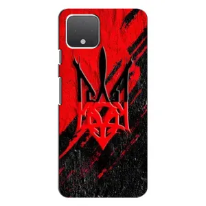 Чехлы УПА (Красно-Чёрный) на Google Pixel 4 XL (Герб в цвете УПА)
