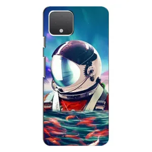 Силиконовый Чехол с принтом "Космонавты" на Google Pixel 4 XL (Космонавт в воде)