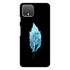 Чохол з картинками на чорному фоні для Google Pixel 4 XL (Листя)