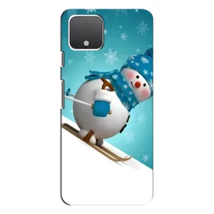 Чохол з зимовим принтом для Гугл Піксель 4 XL (Лижник)