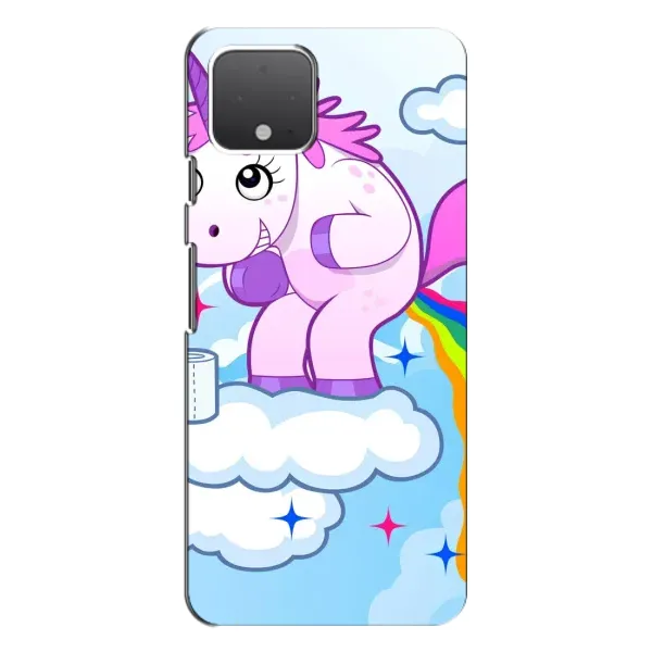 Чехол с рисунком «Радуга единорожка» для Google Pixel 4 XL