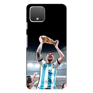 Чехлы Лео Месси Аргентина для Google Pixel 4 XL (Счастливый Месси)
