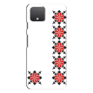 Силиконовый Чехол на Google Pixel 4 XL с картинкой Вышиванки (Силуэт вышиванки)