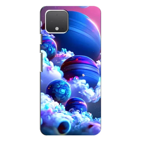 Чехол с рисунком «Синие планеты» для Google Pixel 4 XL