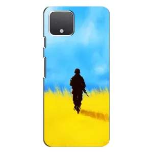 Патриотические Чехлы для Гугл Пиксель 4 XL (Солдат в поле)