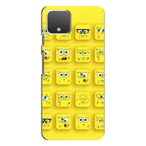 Силиконовый чехол Спанч Боб на Гугл Пиксель 4 XL (Спанч-БОБ)