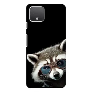 Силиконовый Чехол с Енотами на Google Pixel 4 XL (Стильный Енот)