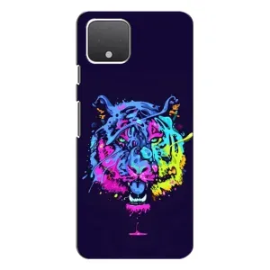 Силиконовый бампер с картинкой животных для Google Pixel 4 XL (Тигр-Арт)