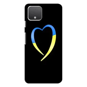 Силиконовый Чехол на Google Pixel 4 XL (Я-Украина) (Украинское сердце)