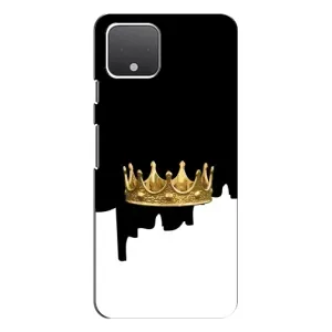 Чохол (Корона на чорному фоні) для Гугл Піксель 4 XL (Золота корона)