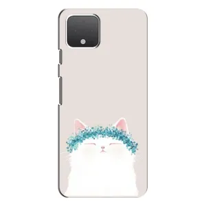 Чехол на тематику: Коты для Google Pixel 4 (Белый котик)