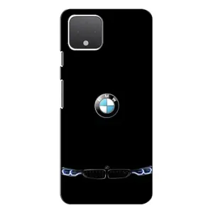 Силиконовый бампер с картинкой машины на Google Pixel 4 (Черный BMW)