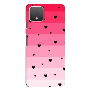 Чехлы с тематикой "Маленькие Сердечки" на Google Pixel 4 (Чорные сердечки)