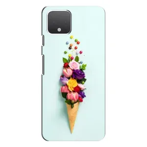 Чехлы с тематикой "ЦВЕТЫ" на Google Pixel 4 (Цветок-мороженное)