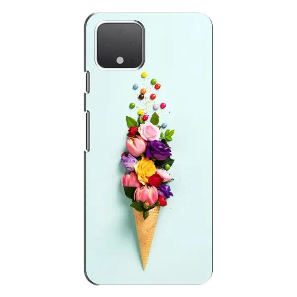 Чехол с рисунком «Цветок-мороженное» для Google Pixel 4