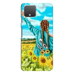 Чохол Стильні дівчата на Google Pixel 4 (Дівчина на полі)