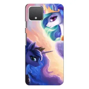 Чехол Unicorn на Google Pixel 4 (Единорожки на тучках)