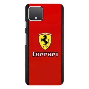 Силиконовый бампер с картинкой машины на Google Pixel 4 (Ferrari Logo)