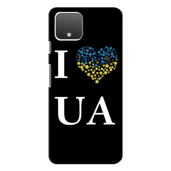 Чехол с рисунком «I Love UA» для Google Pixel 4 Чехол с рисунком «I Love UA» для Google Pixel 4