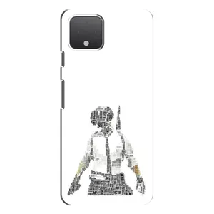 Силиконовый чехол с картинкой "Герой Pubg" на Google Pixel 4 (Из букв)