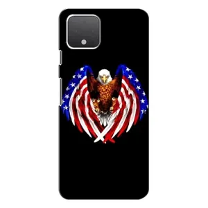 Чехол Флаг USA для Google Pixel 4 (Крылья США)