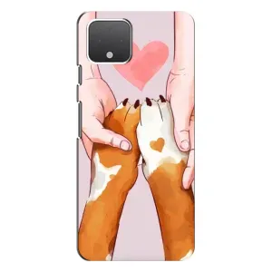 Чехол (ТПУ) Милые собачки для Google Pixel 4 (Любовь к собакам)