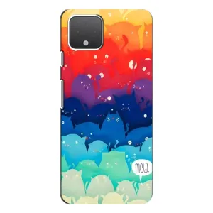 Силиконовый чехол с котиком для Google Pixel 4 (Mew)