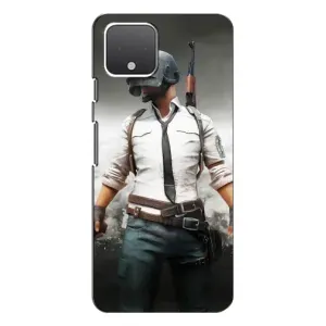 Силиконовый чехол с картинкой "Герой Pubg" на Google Pixel 4 (Пабг)