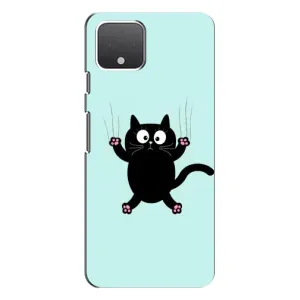 Силиконовый чехол с котиком для Google Pixel 4 (Падающий кот)